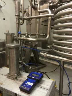 Holding time / residence testing on HTST, UHT and pasteurisers using saline conductivty or thermal methods Holding time / residence testing on HTST, UHT and pasteurisers using saline conductivty or thermal methods